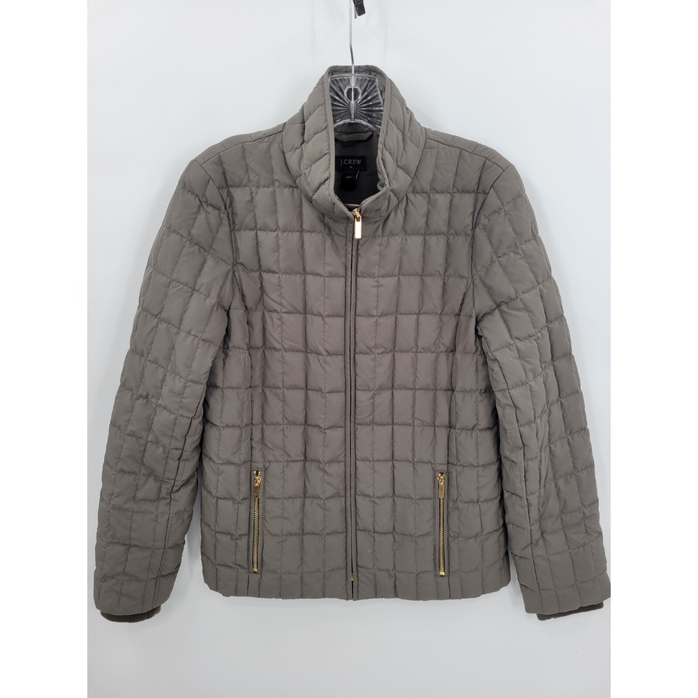 J. Crew‎ Dark Green Woman's Quilted Puffer Jacket Size Small